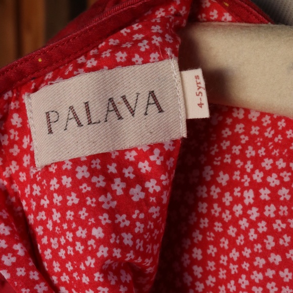 Palava Red 100% Cotton Long Sleeve Festive Holiday Christmas Dress - Picture 16 of 16